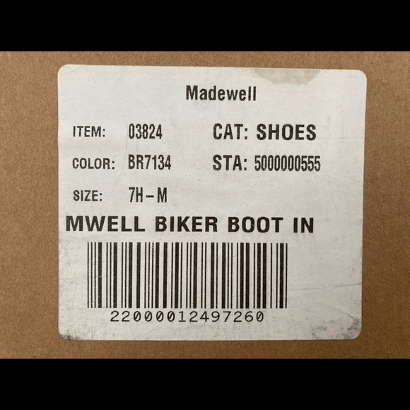 BRAND NEW - Madewell Biker Boot Size 7.5 - Picture 9 of 11